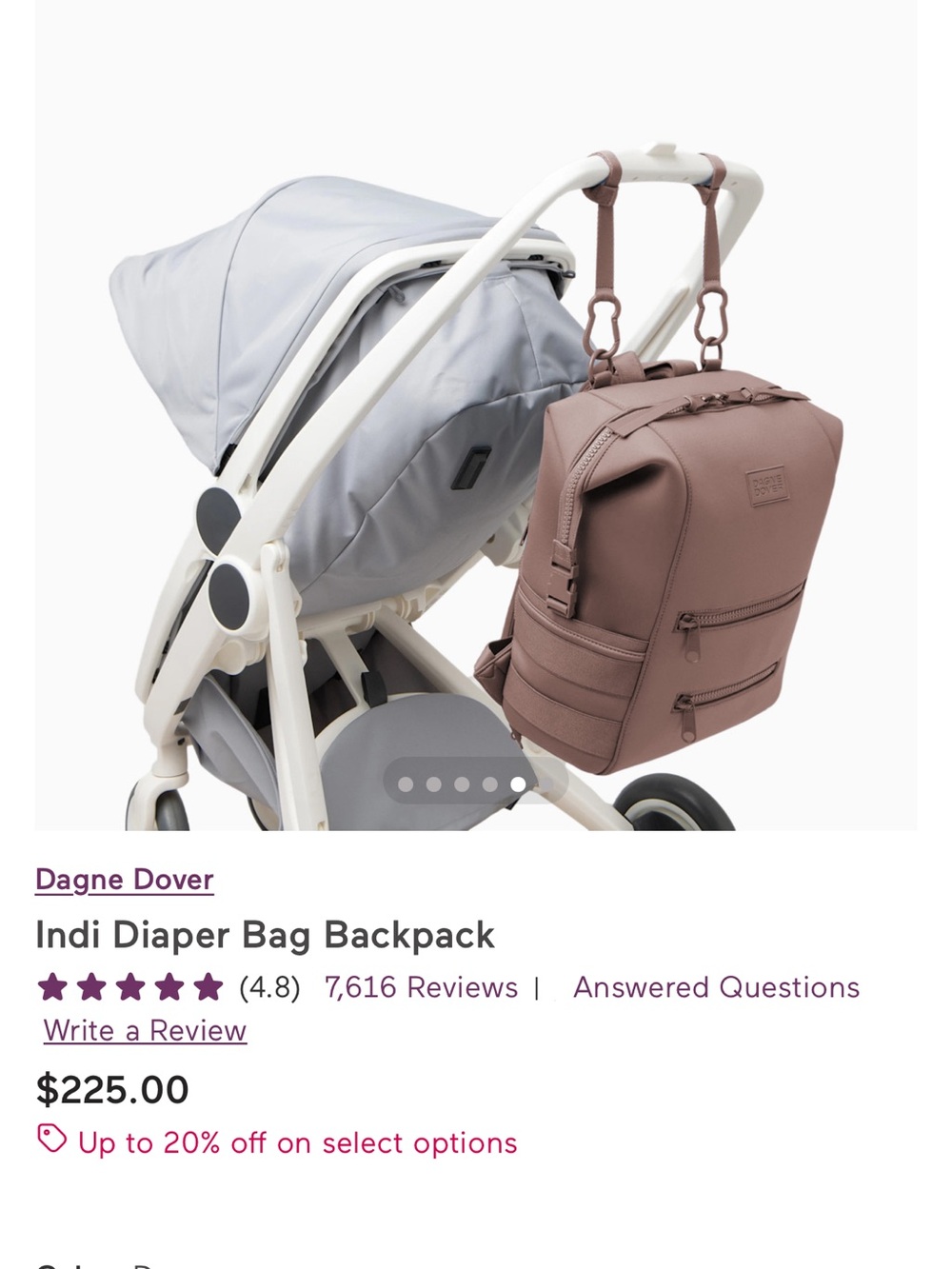 Dagne Dover Mauve Diaperbag - Picture 7 of 8